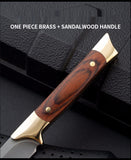 Outdoor Mongolian hand-held meat special knife for household meat eating knife Portable integrated steel brass small straight knife fruit knife