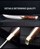 Outdoor Mongolian hand-held meat special knife for household meat eating knife Portable integrated steel brass small straight knife fruit knife