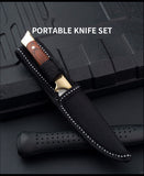 Outdoor Mongolian hand-held meat special knife for household meat eating knife Portable integrated steel brass small straight knife fruit knife