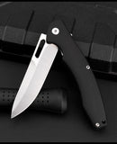 D2 Portable Fruit Knife Stainless Steel Folding Knife Portable Knife G10 Handle Outdoor Camping Folding Knife