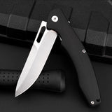 D2 Portable Fruit Knife Stainless Steel Folding Knife Portable Knife G10 Handle Outdoor Camping Folding Knife