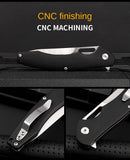 D2 Portable Fruit Knife Stainless Steel Folding Knife Portable Knife G10 Handle Outdoor Camping Folding Knife