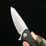 Outdoor self-defense multifunctional camping knife tactical knife High hardness D2 steel sharp bearing folding knife