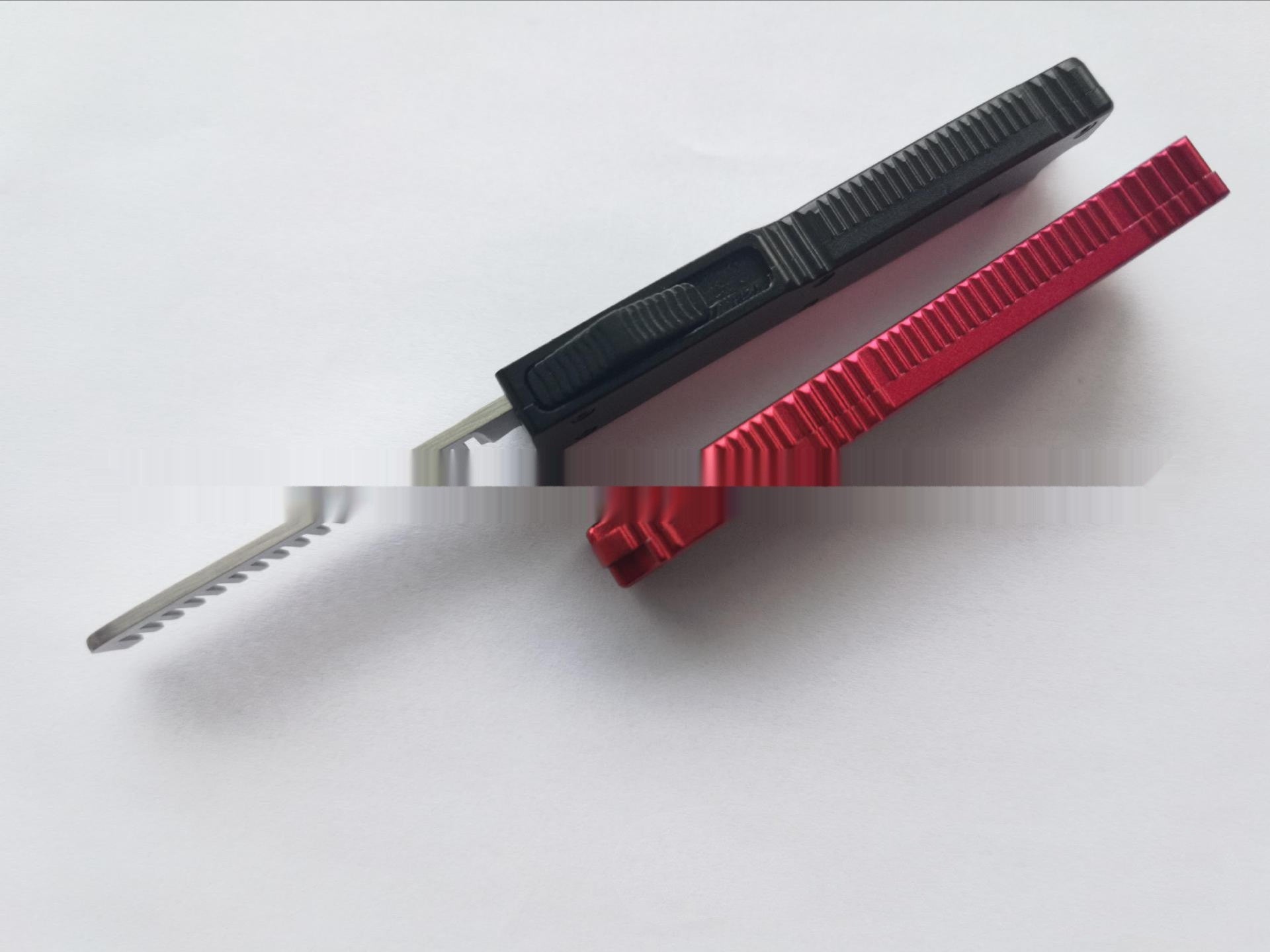 utx70 mini comb with high quality aluminum handle portable pet beard comb outdoor folding knife