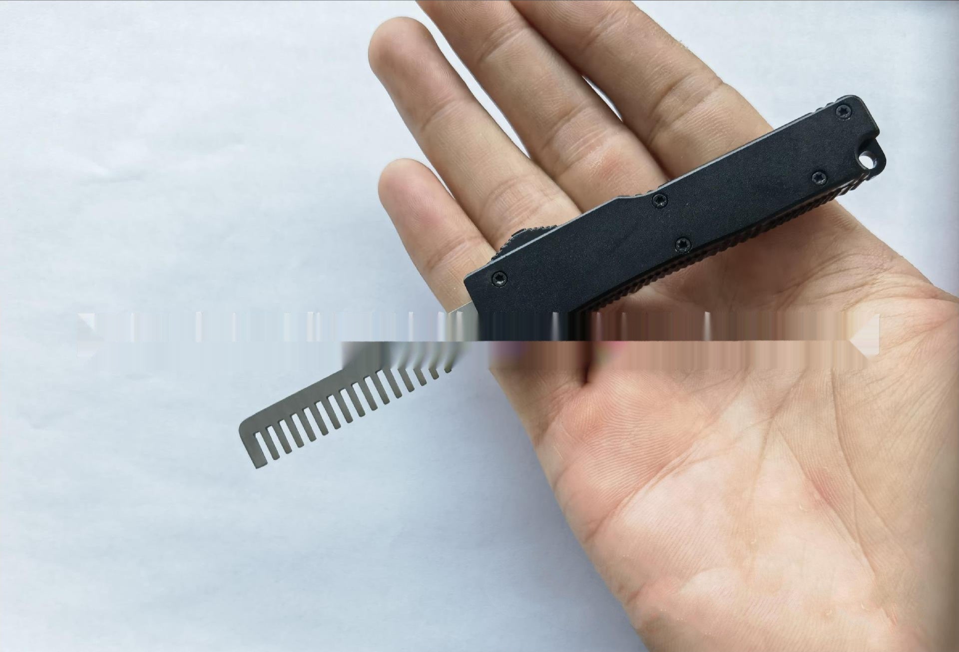 utx70 mini comb with high quality aluminum handle portable pet beard comb outdoor folding knife