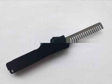utx70 mini comb with high quality aluminum handle portable pet beard comb outdoor folding knife