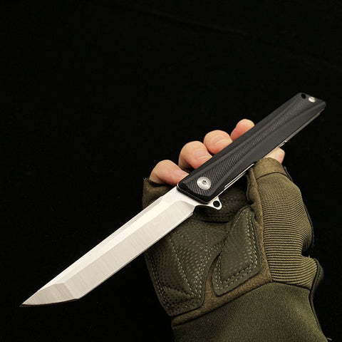 Outdoor Wilderness Survival Multifunctional Knife D2 Steel Folding Knife Tactical Knife Stainless Steel Fruit Knife