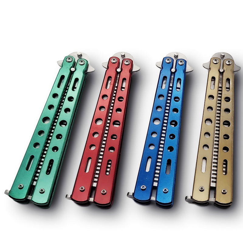 csgo practice knife butterfly comb folding butterfly comb stainless steel comb training knife