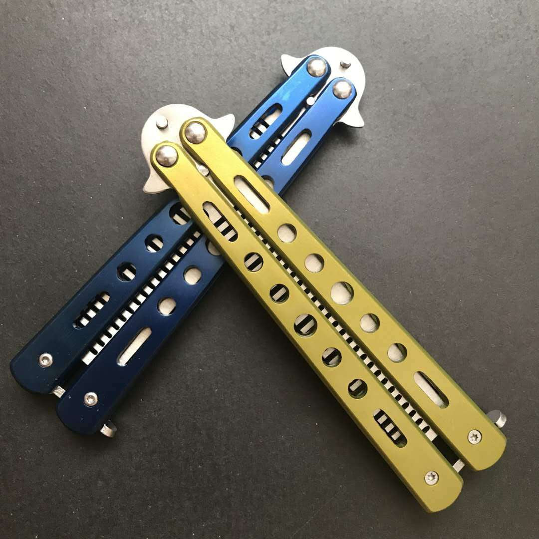 csgo practice knife butterfly comb folding butterfly comb stainless steel comb training knife