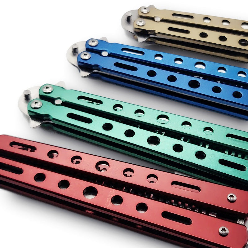 csgo practice knife butterfly comb folding butterfly comb stainless steel comb training knife