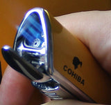 【QINQUAN】Direct Blue Flame Lighter Portable lighters  for cigarettes with Cigar Drill & Gift Box Without Gas/oil  Cohiba Multi-function Windproof Lighter