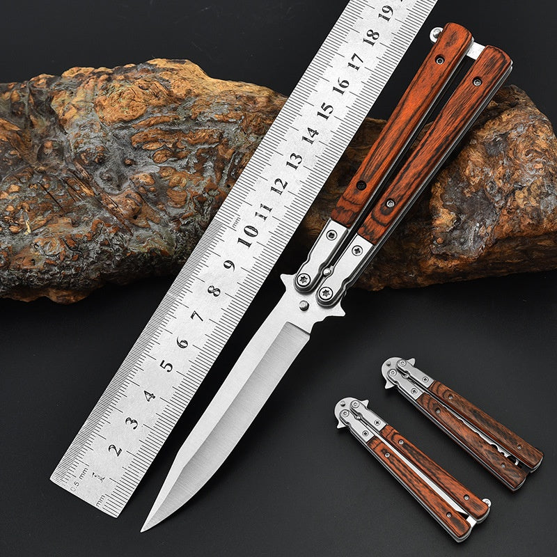 Outdoor practice knife Butterfly practice comb for beginners to play cool portable throwing knife fancy training folding knife