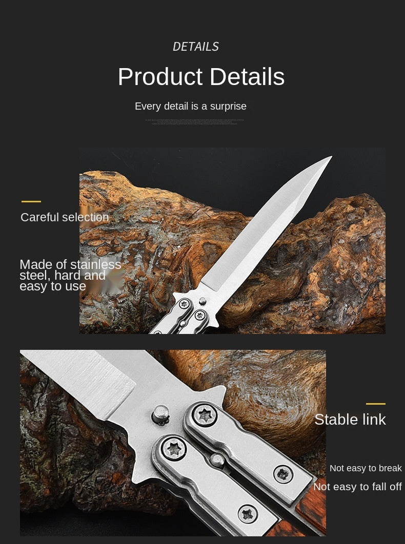 Outdoor practice knife Butterfly practice comb for beginners to play cool portable throwing knife fancy training folding knife