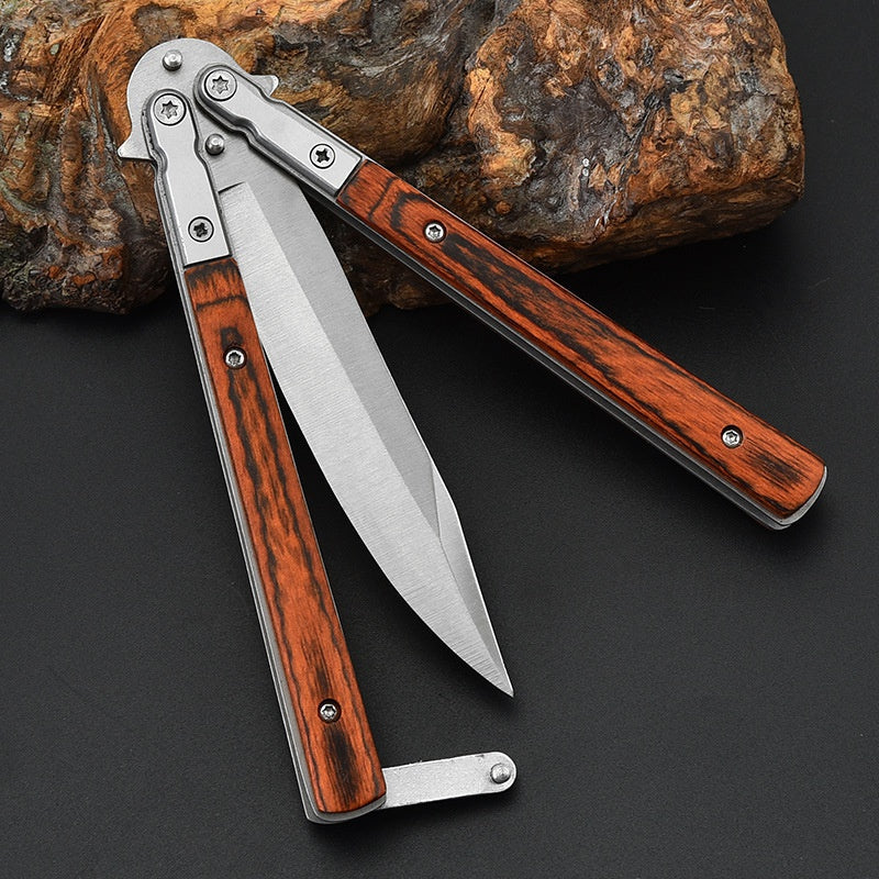 Outdoor practice knife Butterfly practice comb for beginners to play cool portable throwing knife fancy training folding knife
