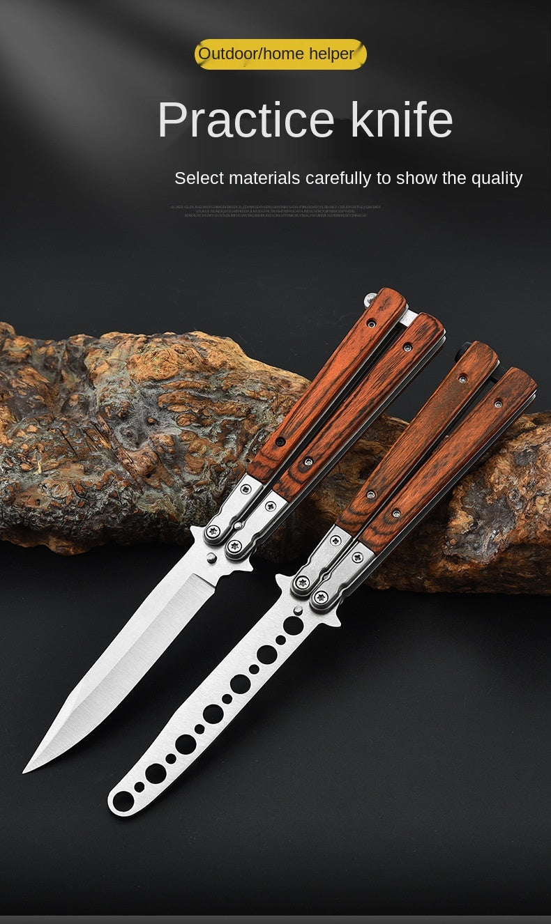Outdoor practice knife Butterfly practice comb for beginners to play cool portable throwing knife fancy training folding knife
