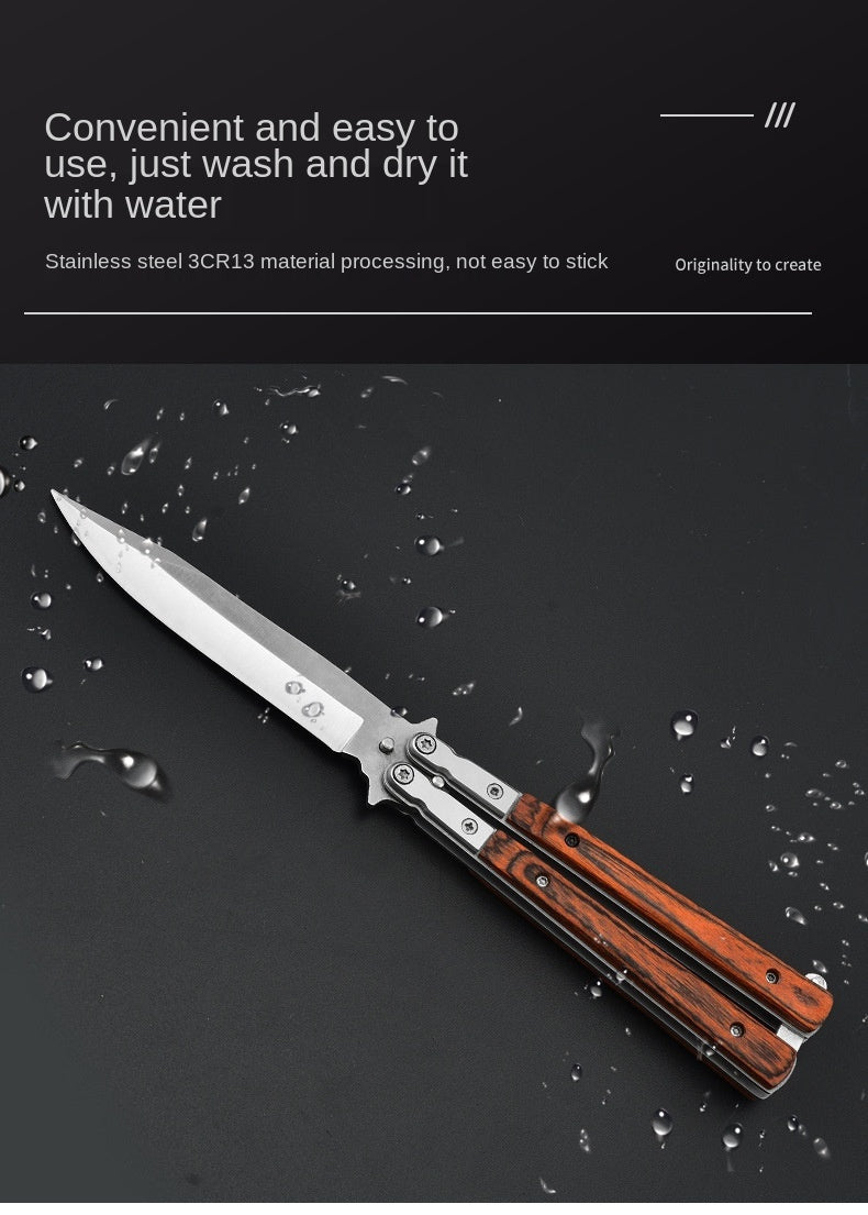 Outdoor practice knife Butterfly practice comb for beginners to play cool portable throwing knife fancy training folding knife