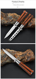 Folding Knife Outdoor Practice Knife Beginners Play Cool Portable Shake Knife Fancy Training Butterfly Practice Comb