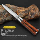 Folding Knife Outdoor Practice Knife Beginners Play Cool Portable Shake Knife Fancy Training Butterfly Practice Comb