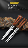 Folding Knife Outdoor Practice Knife Beginners Play Cool Portable Shake Knife Fancy Training Butterfly Practice Comb