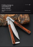 Folding Knife Outdoor Practice Knife Beginners Play Cool Portable Shake Knife Fancy Training Butterfly Practice Comb