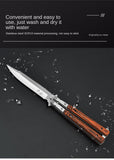 Folding Knife Outdoor Practice Knife Beginners Play Cool Portable Shake Knife Fancy Training Butterfly Practice Comb