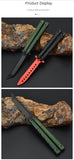 Field training stainless steel outdoor practice knife swing hand folding knife self-defense portable butterfly comb novice