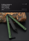 Field training stainless steel outdoor practice knife swing hand folding knife self-defense portable butterfly comb novice