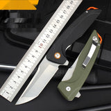 G10 handle D2 steel self-defense folding knife bearing sharp outdoor survival knife high hardness pocket knife folding knife