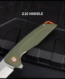 G10 handle D2 steel self-defense folding knife bearing sharp outdoor survival knife high hardness pocket knife folding knife