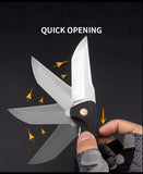 G10 handle D2 steel self-defense folding knife bearing sharp outdoor survival knife high hardness pocket knife folding knife