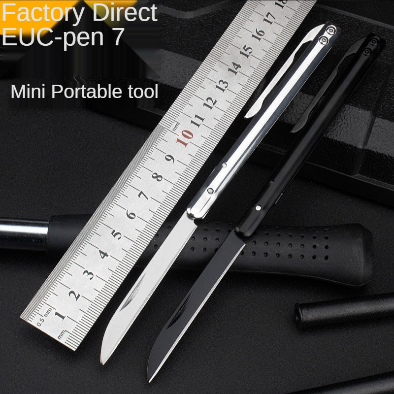 Outdoor Portable Fruit Knife Stainless Steel Folding Knife Pen Knife Carry Out of the Box Folding Knife Express Knife Factory Spot