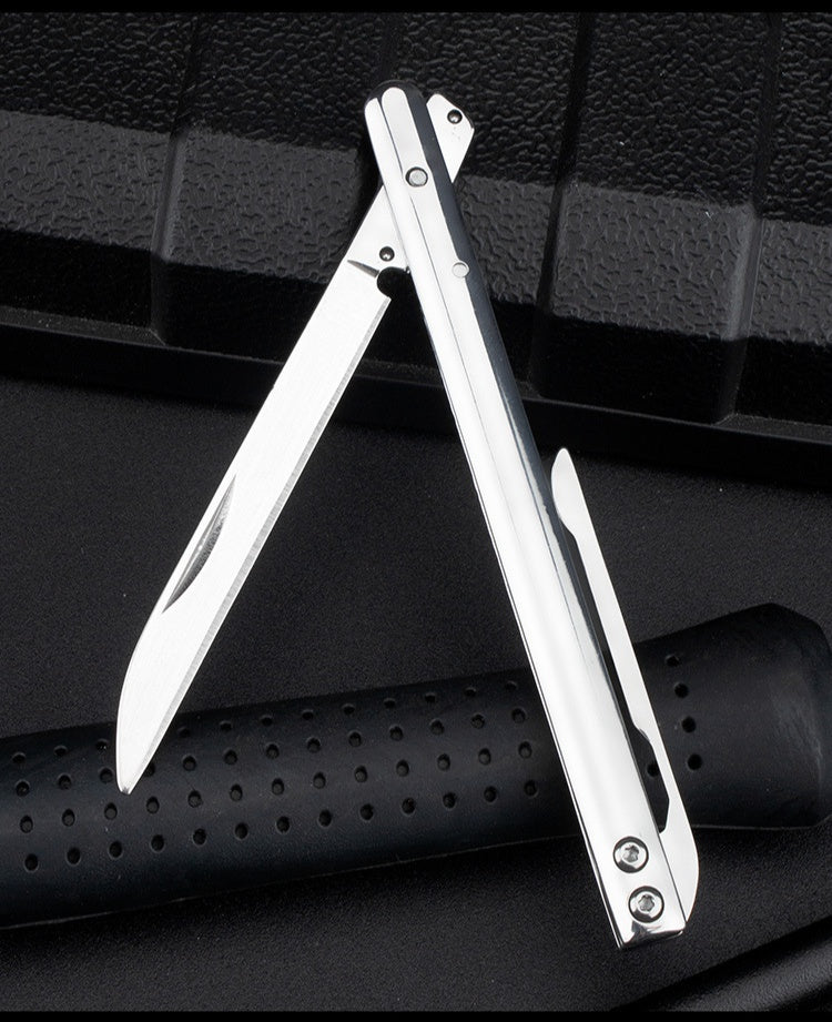 Outdoor Portable Fruit Knife Stainless Steel Folding Knife Pen Knife Carry Out of the Box Folding Knife Express Knife Factory Spot