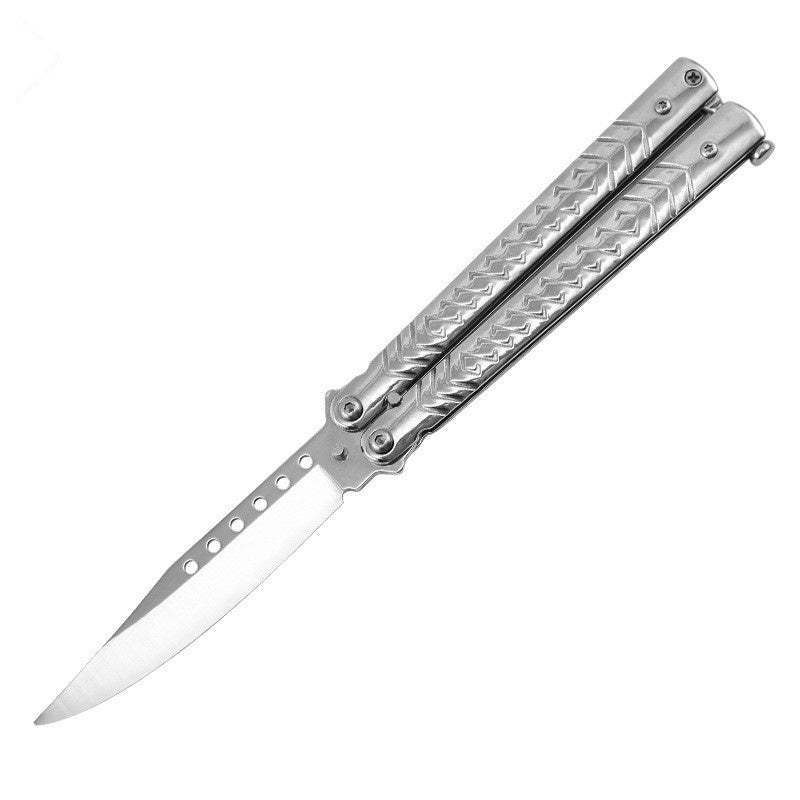 Unopened butterfly practice knife Outdoor folding knife butterfly swing knife Practice swing knife with playing knife