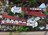 Butterfly practice knife jl27 not edged Yangjiang outdoor knife folding wooden handle factory delivery from stock