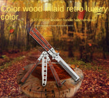 Butterfly practice knife jl27 not edged Yangjiang outdoor knife folding wooden handle factory delivery from stock
