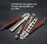 Butterfly practice knife jl27 not edged Yangjiang outdoor knife folding wooden handle factory delivery from stock