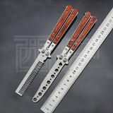 Butterfly practice knife jl27 not edged Yangjiang outdoor knife folding wooden handle factory delivery from stock