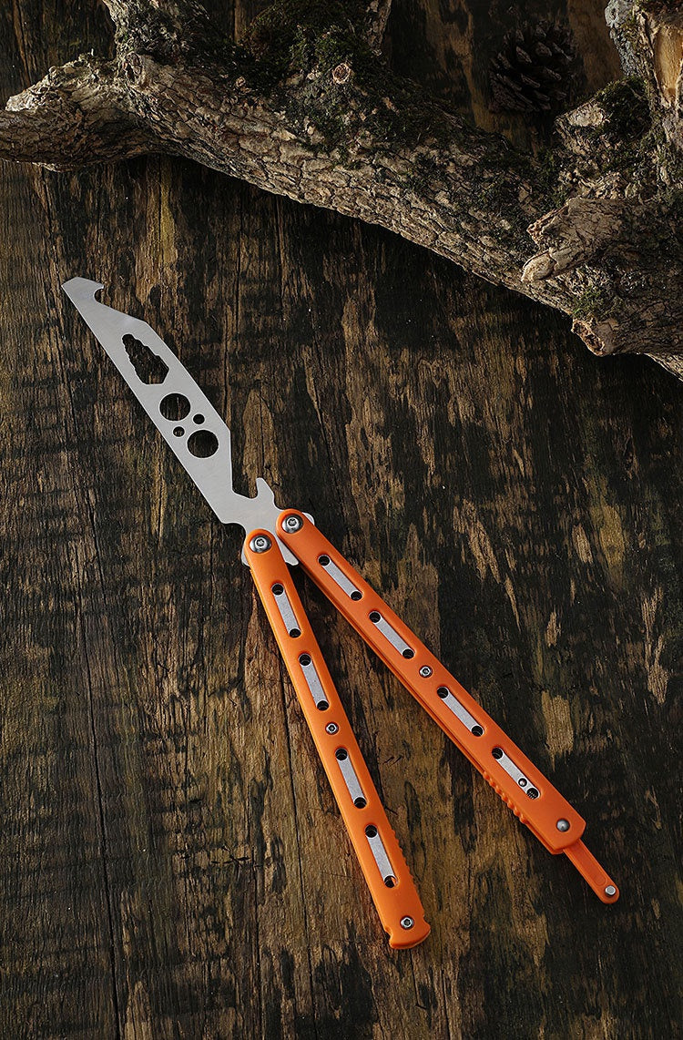 420C stainless steel training swing knife butterfly knife multi-function novice practice cool play knife without edge