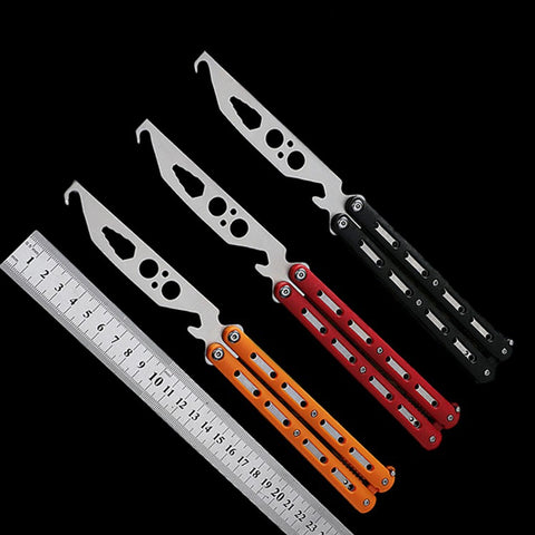 420C stainless steel training swing knife butterfly knife multi-function novice practice cool play knife without edge