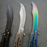 Outdoor play cool knife butterfly knife machete new butterfly folding knife all-steel butterfly practice hand knife