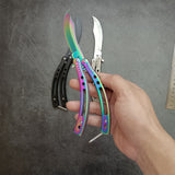 Outdoor play cool knife butterfly knife machete new butterfly folding knife all-steel butterfly practice hand knife