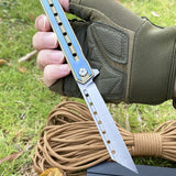 Multifunctional outdoor high hardness titanium alloy folding knife bearing D2 steel folding knife EDC survival knife