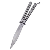 Outdoor camping practice knife bladed butterfly comb, stainless steel safety throwing comb, folding comb training tool for beginners