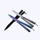 Outdoor camping practice knife bladed butterfly comb, stainless steel safety throwing comb, folding comb training tool for beginners