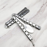 Game flailing knife stainless steel practice knife butterfly knife CSGO practice knife folding knife end play knife practice flailing knife