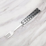 Game flailing knife stainless steel practice knife butterfly knife CSGO practice knife folding knife end play knife practice flailing knife