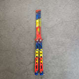 Outdoor training butterfly knife folding knife practice knife 3D colorful butterfly oil hair comb campus play cool knife
