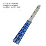 Butterfly Folding Practice Knife, Portable Knife, High Hardness Unshaved Knife, All-steel Performance Training Knife for Beginners