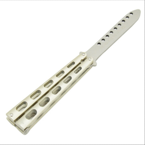 Butterfly Folding Practice Knife, Portable Knife, High Hardness Unshaved Knife, All-steel Performance Training Knife for Beginners
