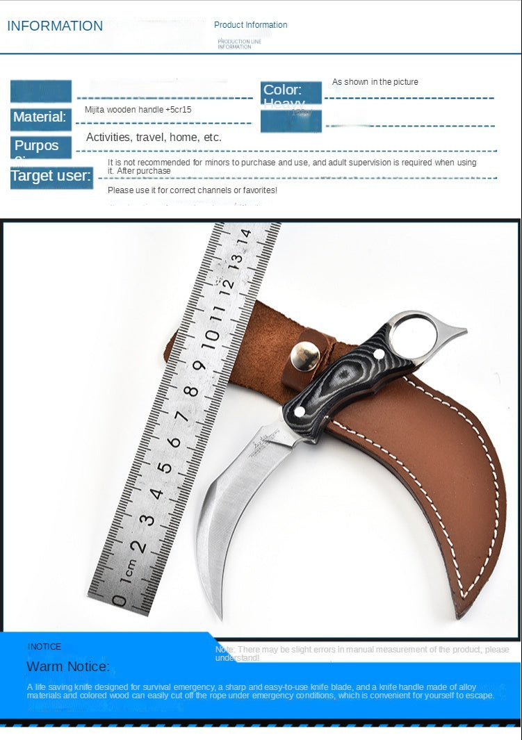 Game claw knife survival outdoor self-defense claw knife joint claw knife Tyrannosaurus claw knife